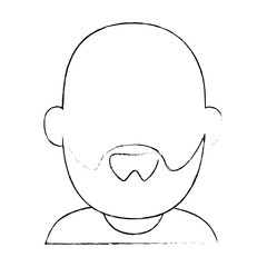avatar grandfather icon over white background vector illustration