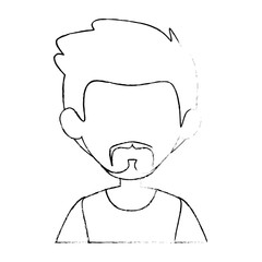 avatar man icon over white background vector illustration