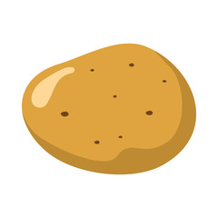 Potato icon in cartoon flat style isolated object vegetable organic eco bio product from the farm vector illustration. Potato object for vegetarian design
