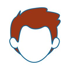 man face icon over white background colorful design vector illustration