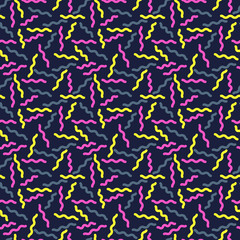 Colorful zigzag lines seamless pattern