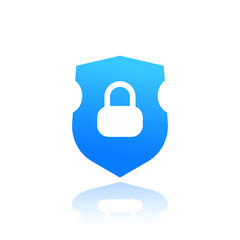 security, shield icon on white