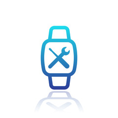 watch repair icon on white