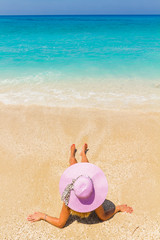 Summer vacation woman on the beach