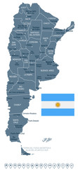 Argentina - map and flag illustration