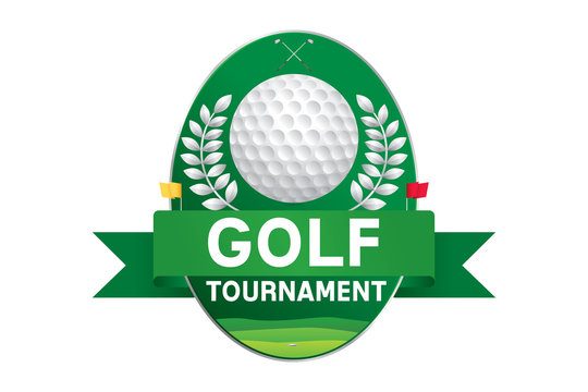 Vector of golf competition tournament label, logo and badge design.