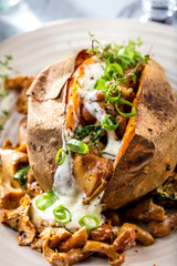 Süsskartoffel mit waldpilzen 