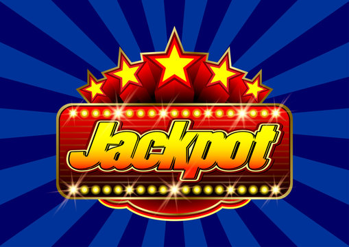 Advertising signboard Casino - Jackpot in vector