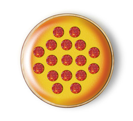 Pizza pepperoni. This picture is perfect for you to design your restaurant menus. Visit my page. You will be able to find an image for every pizza sold in your cafe or restaurant. 
