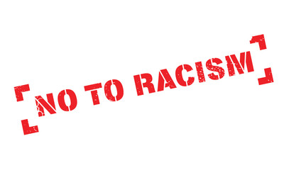 No To Racism rubber stamp. Grunge design with dust scratches. Effects can be easily removed for a clean, crisp look. Color is easily changed.
