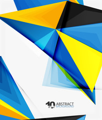 3d triangle polygonal abstract vector