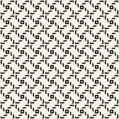 Crosshatch vector seamless geometric pattern. Crossed graphic rectangles background. Checkered motif. Seamless black and white texture of crosshatched lines. Trellis simple fabric print.