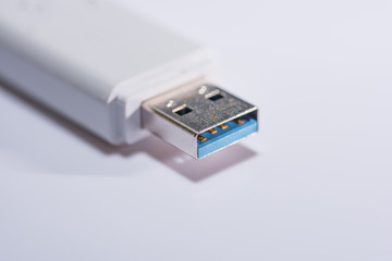 Flash drive USB 3.1 on white background
