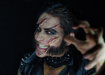 Professional make-up werewolf Wolverine