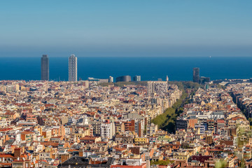 Fototapeta na wymiar Barcelona cityscape overlook