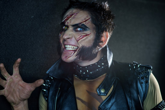 Professional make-up werewolf Wolverine