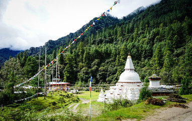 Mountain scenery in Bhutan