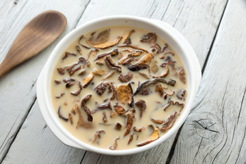 Cook the dried mushrooms