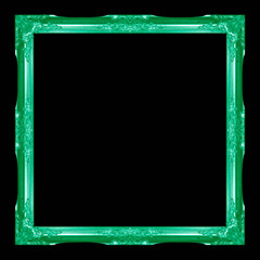 Old Antique frame Isolated on black background 