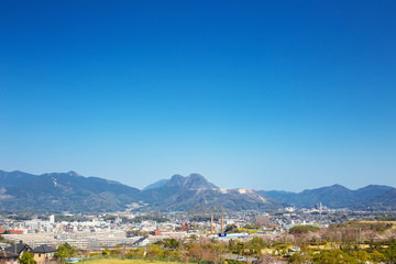 Fototapeta na wymiar View of Tagawa City in Fukuoka Prefecture, Japan