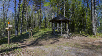 Gammelskog gazebo at the Ryfors Gammelskog natural reserve