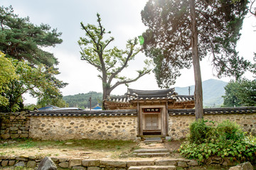 Fototapeta na wymiar Asan, South Korea - Maengssi Haengdan House in Asan City, Chungcheongnam-do.