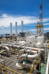 Offshore oil and gas processing plant