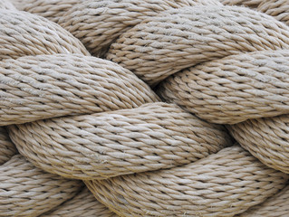 old frayed boat rope as a background