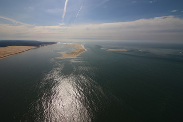 Banc d'Arguin vu du ciel