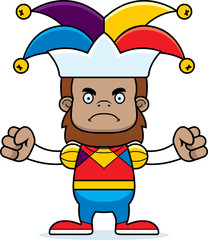 Cartoon Angry Jester Sasquatch