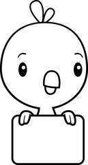 Cartoon Baby Chick Sign