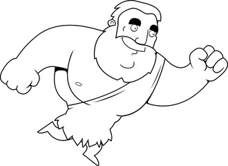 Cartoon Barbarian Running
