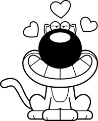 Obraz premium Cartoon Cat Love