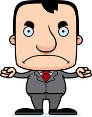 Cartoon Angry Businessperson Man