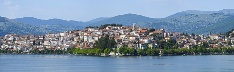Fototapeta na wymiar GREECE, KASTORIA, built around a lake Kastoria is a popular holiday destination for locals