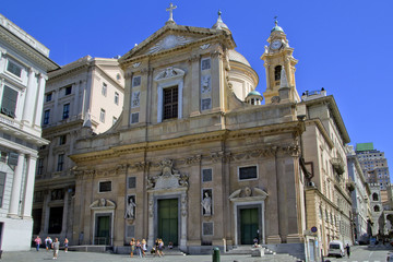 CHIESA DEL GESU' E DEI SANTI AMBROGIO E ANDREA A GENOVA LIGURIA ITALIA ITALY