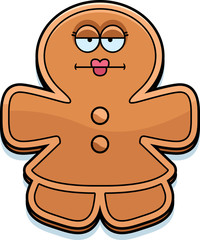 Bored Cartoon Gingerbread Woman
