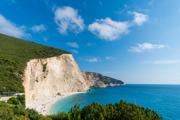 Fototapeta na wymiar Beaches on Lefkada in Greece. Porto Katsiki beach