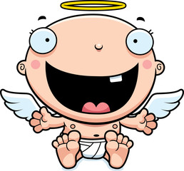 Cartoon Baby Angel Happy