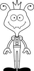 Cartoon Smiling Prince Ant