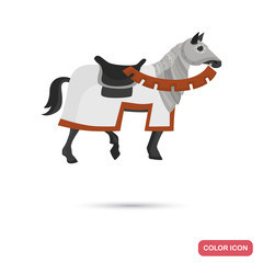 Knight horse color flat icon for web and mobile design
