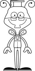 Cartoon Smiling Teacher Fly