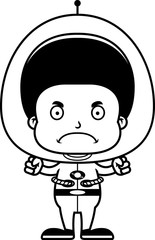 Cartoon Angry Spaceman Boy