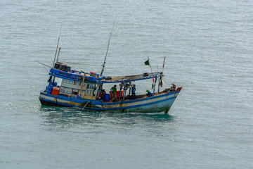 Naklejka na ściany i meble Vietnamese fishing boat