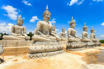 Buddha statue and blue sky, Nakhon Si Thammarat Province, Thailand