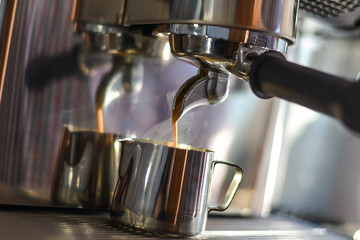 Coffee machine in the coffee house