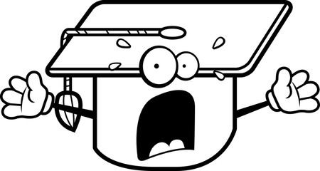 Scared Graduation Cap