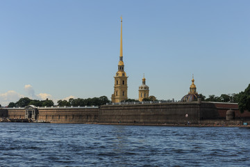Saint-Petersburg. Peter and Paul fortress, view from Neva river