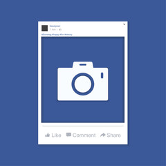 Social network photo frame vector illustration. Mock up Vector illustration