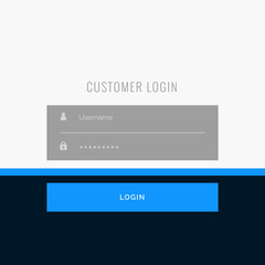 Fototapeta na wymiar flat login form template design for your web or app projects